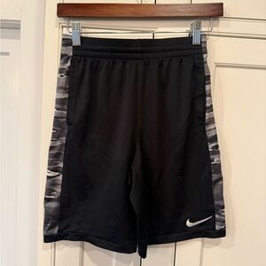 Nike Men’s Black Athletic Shorts with Gray Camo Panels